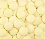 Guittard Creme Francaise 31% White Chocolate Couverture Wafers Box - 25 lb 3310 C25FT 3310C25FT