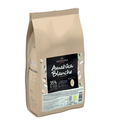 Valrhona Amatika Vegan 46% Single Origin Almond Milk Chocolate Feves - 3kg 43096