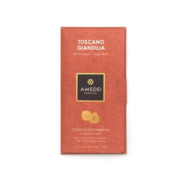 Amedei Toscano Cioccolato Gianduja 32% Milk Chocolate & Hazelnut Bar - 50 grams 5326