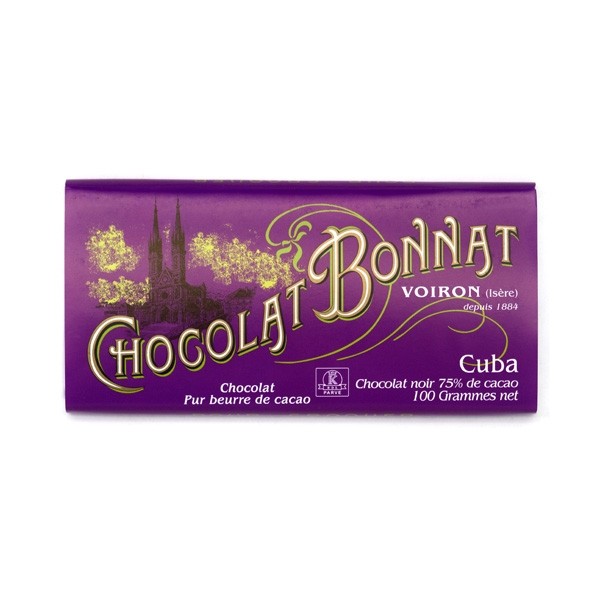Bonnat Cuba 75% Single Origin Dark Chocolate Bar - 100 grams