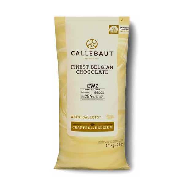 Callebaut CW2NV Natural Vanilla 25% White Chocolate Callets - 10kg CW2NV-595