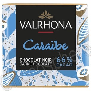 Valrhona Caraïbe 66% Dark Chocolate Napolitain Single - 5g 0511