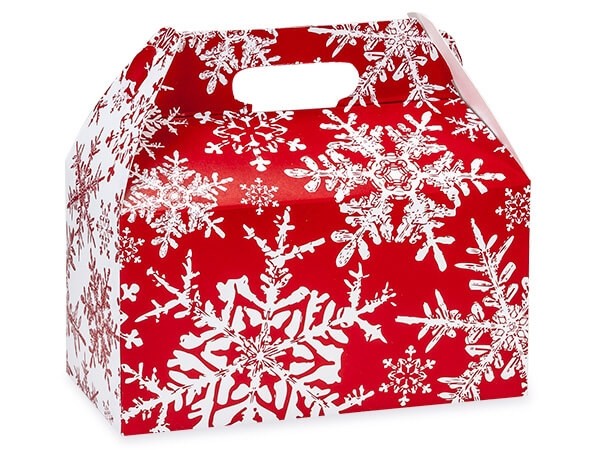 Christmas Snowflakes Red Gable Box – Add-on