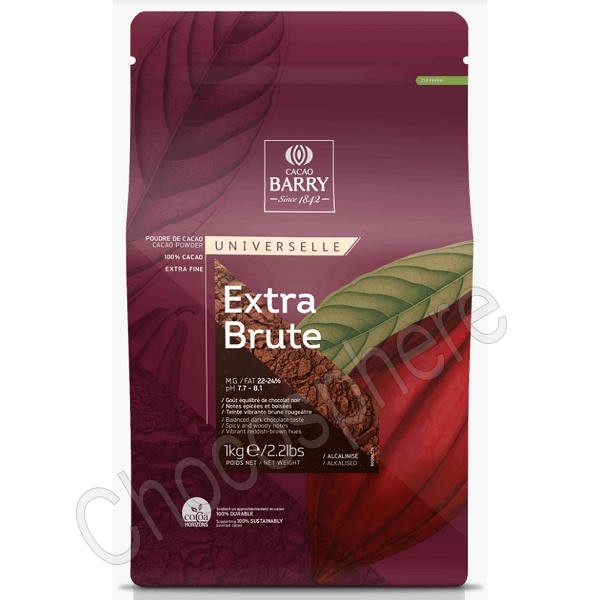 Cacao Barry Extra Brute Dutched Cocoa Powder - 1kg DCP-22EXBRU-89B