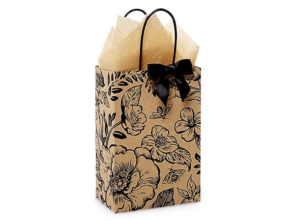Timeless Floral Black Gift Bag – Add-on