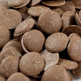 Guittard Eclipse Du Soleil 41% Milk Chocolate Couverture Wafers Box - 25 lb 3410 C25FT 3410C25FT