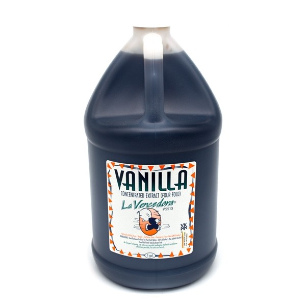 La Vencedora Four Fold Concentrated Mexican Vanilla Flavoring - 1 Gallon