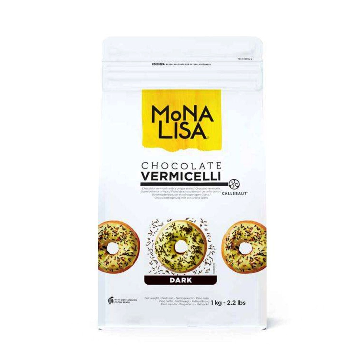 Mona Lisa 43% Dark Chocolate Vermicelli - 1kg