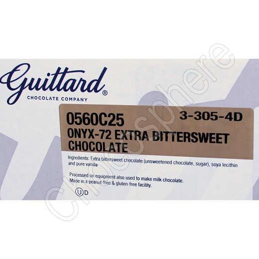 Guittard Onyx 72% Dark Chocolate Wafers Box - 25 lb 0560 C25X 0560C25X