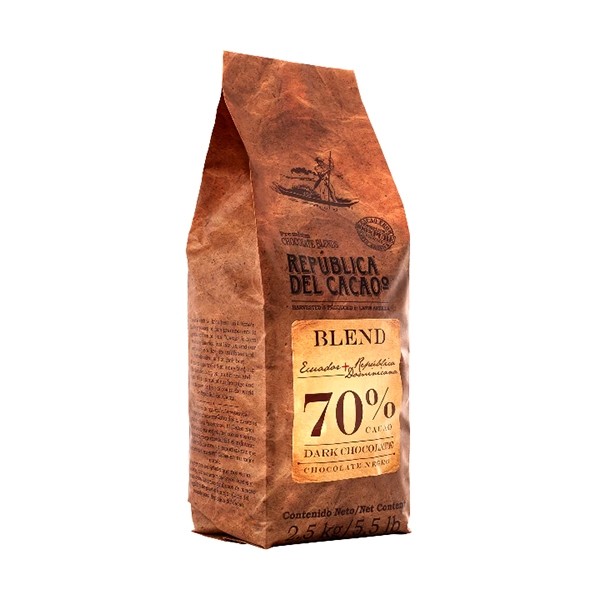 RDC Ecuador-Dominican Republic 70% Dark Chocolate Buttons Bag - 2.5 kg