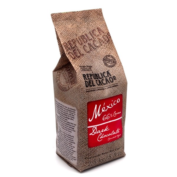 Republica del Cacao Mexico 66% Single Origin Dark Chocolate Buttons Bag - 2.5 kg 42879