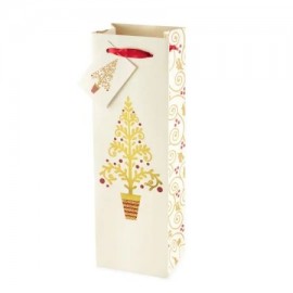 Chocosphere Golden Holiday Tree Wine Bag - Single Bottle – Add-on